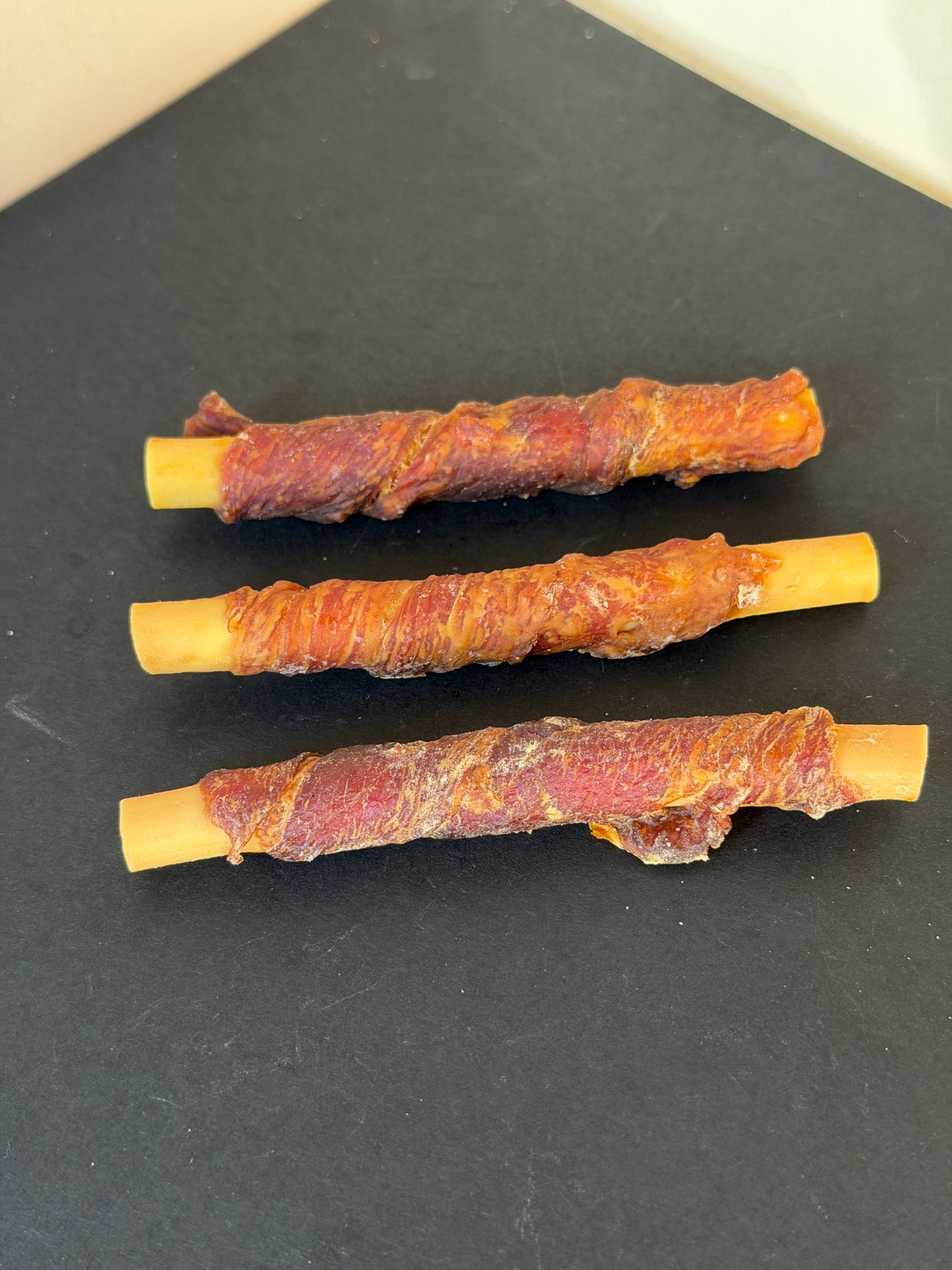 Duck Wrapped Sweet Potato Tubes